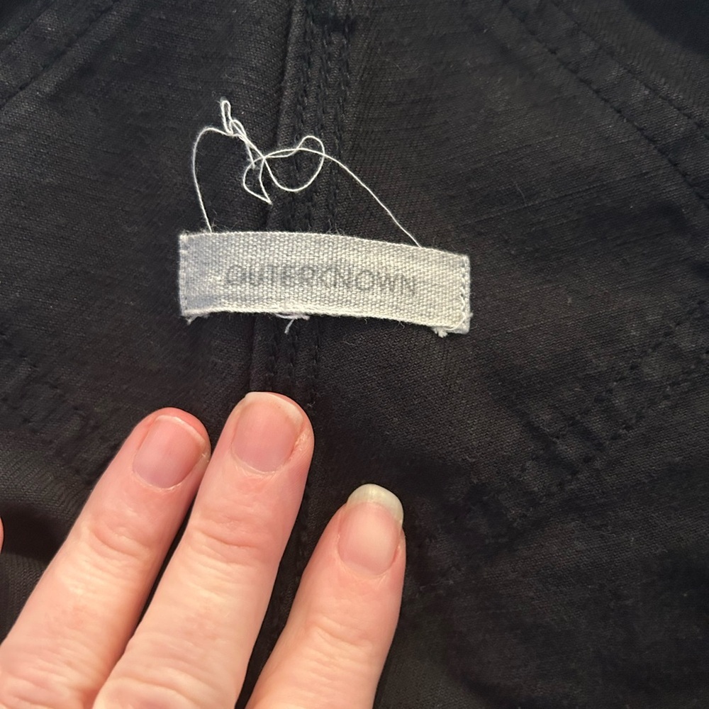 Outerknown black voyage overalls raw hem - Picture 5 of 6